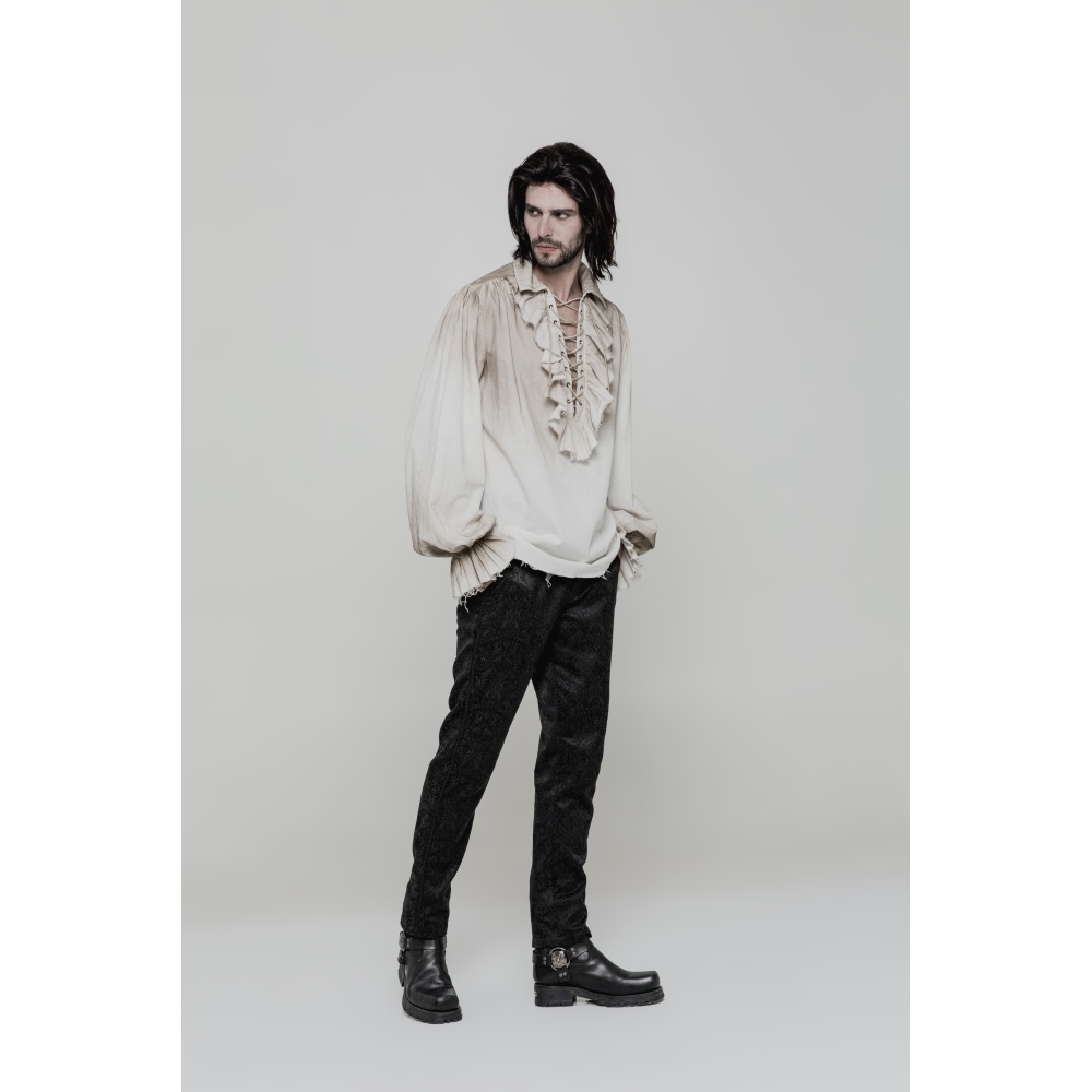 Punk Rave - Orthodox Goth Shirt - Cream